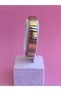 Double Color Gold Silver Steel Bracelet Unisex Water Resistant Steel Flexible Bracelet 18 cm - 4