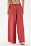 Women's Coral Italian 100% Linen Straw Belted Pleated Wide Leg Linen Trousers 40 - 46 Size - 5