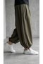 Men's Hakama Street Style Printed Wrinkled Sports Shalwar Trousers - 6