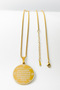 3.5 cm Plate Gold Color Double Sided Celcelutiye Vefki Embroidered 60 cm Thick Doc Chain 316L Stainless Steel Necklace - 7