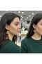 Tree of Life Figured Dangle Stainless Steel Earrings Gold Color 3.5 cm - 3