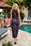 Women's Desen24 Zero Collar Sleeveless Slit Long Dress Arm-23Y001090 - 2