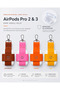 حافظة جلدية أصلية متوافقة مع AirPods Pro 2 و Pro 3 مع سلسلة مفاتيح وحقيبة صغيرة وإكسسوارات جذابة - 5
