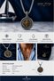 Stainless Steel Minimal Design Anthracite Gold and Silver Color Sailor Compass Necklace - 4