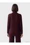 Alita City Lcw Modest Burgundy Knitwear Plain Loose & Baggy Women's Tunic - 4