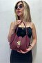 Women's Gold Buckle Shoulder Bag Daily Use Stylish Mini Handbag