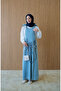 Women's Beaded Embroidered Strap Denim Slopet Dress - 2
