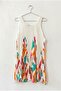 Green-Beige Pool Collar Sleeveless Patterned Mesh Detailed Casual Viscose Woven Beach Dress 88 60 - 2