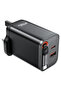 شاحن حائط A138 GaN PD67W مع كابل USB-C مدمج وثلاثة مخارج (USB-C + USB-A + كابل USB-C) - قابس بريطاني - 7