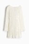 Motif-detail crochet-look dress - 4