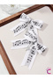 2-Pack Presto Piano Left Hand Key Figured Music Festival White Bow Ribbon Clip Hair Clip - 6