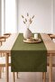 Organic Raw Linen Table Runner 40X150 cm - Buldan Woven Linen Decorative Tablecloth - 5