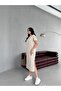 Women's Crew Neck Short Sleeve Side Slit Midi Dress - 4