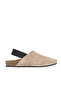 Gray Suede Women's Flat Sandals