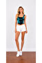 Imported Women's Velvet Crop - 4