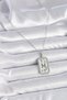 316L Steel Silver Color Chain Pisces Zodiac Sign Zircon Stone Women's Necklace - 2
