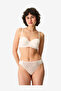 Women Lotus Essentials Cream/Pink Strapless Wired Bra - 5