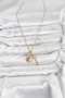 316L Steel Chain Gold Color Lock Key Model Zircon Stone Women's Necklace - 2