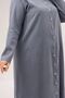 68062 Plus Size Buttoned Cupra Tunic - Anthracite - 2