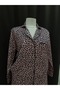 Modern Pink Leopard Patterned Striped Pajama Set & Robe Set & Nightgown Set - 2