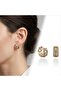 Stone Chain Form Vip Earrings White-Yellow 3168Kkuv002 - 2