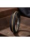 Gold Steel Chain Detailed Multi-Leather Men's Steel Bracelet - 20 cm - 3
