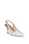 Damla 17 Gold Glittery Open-Heeled Women's Shoes - 3