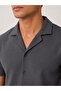 Comfortable Model Soft Textured Modal Fabric Polo Collar Regular Fit Shirt Shorts Bottom Top Two-Piece Set - 2