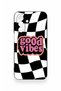 Samsung A17 Compatible Black Good Vibes Patterned Silicone Case - 2