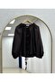Dilşad Gathered Tulle Blouse with Ties-Nl965 Dark Brown - 2