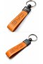 Byd Leather Keychain Brown with Car Logo Auto Key Accessory Stylish Design with Metal Ring