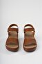 2001 Brown Velcro Heeled Sandals - 5