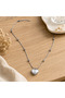 Avelisse Heart Pearl-Look Necklace – 316L Stainless Steel Women's Gift Necklace - 3