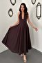 Halter Neck Linen Dress - 4