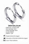 Unisex Silver Color 14 mm Steel Classic Model Hoop Earrings - 3