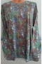 Er Clothing Paper Print Combed Cotton Blouse Long-Sleeve 3 Buttons Multicolor - 4