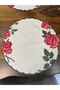 Duck Linen Rose Patterned Embroidered Runner 2-Pack (40X40 cm) - 4