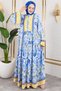 Hale Viscose Dress Blue - 3