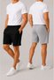 Men's Summer Sports Shorts Set of 2 Black Gray Comfortable Fit Anti-Sweat - 3