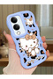Vivo Y29S Compatible Case Camera Protector Blue Silicone Couple Phone Case Kitty Pattern