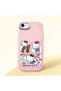 iPhone Se 2022 Compatible Case Camera Protector Pink Silicone Couple Phone Case with Kitty Pattern