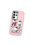 Samsung Galaxy S22 Ultra Compatible Case with Camera Protection Pink Silicone Couple Phone Case with Kitty Pattern - 3