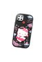 Realme C25S Compatible Case Camera Protector Black Silicone Couple Phone Case with Kitty Pattern - 3