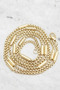 Steel Linea Cylinder Detailed Cube Chain Necklace 2 mm Gold Color |   Anti-Tarnish, Women'S, 2 Years Warranty - 4