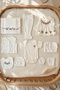 Flora Embroidered 10 Piece Ecru Baby Girl Hospital Discharge Set - 100% Cotton Antiallergic Newborn Set - 6