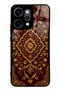 Oppo Reno 14 Pro Burgundy Ottoman Gold Design Glossy Phone Case
