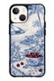 iPhone 13 Mini Blue Porcelain Cherry Coast Design Glossy Phone Case