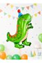 Dinosaur Foil Balloon 84X60 cm Green Dinosaur Figured Helium Compatible Flying Birthday Balloon - 4