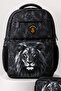 X Dekomus Licensed Leon Printed Large Size High School Bag, Pen Bag, 700 ml Water Bottle Set - 2