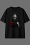 Warrior 14 Design Pre-Printed Black Oversize t Shirt